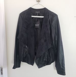 NWT Baccini Faux Leather Open Jacket
